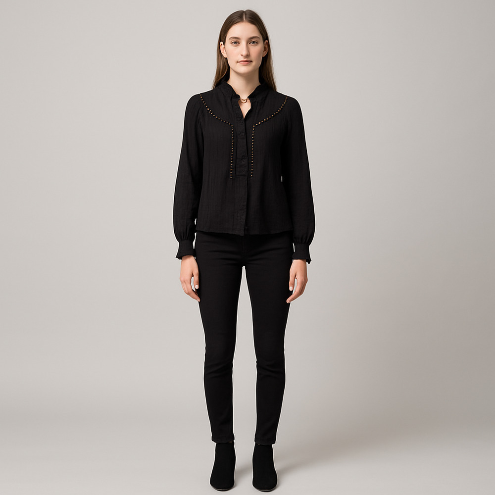 Free Generation Black Blouse Women's Size Large